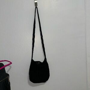 Crochet Black Crossbody Bag